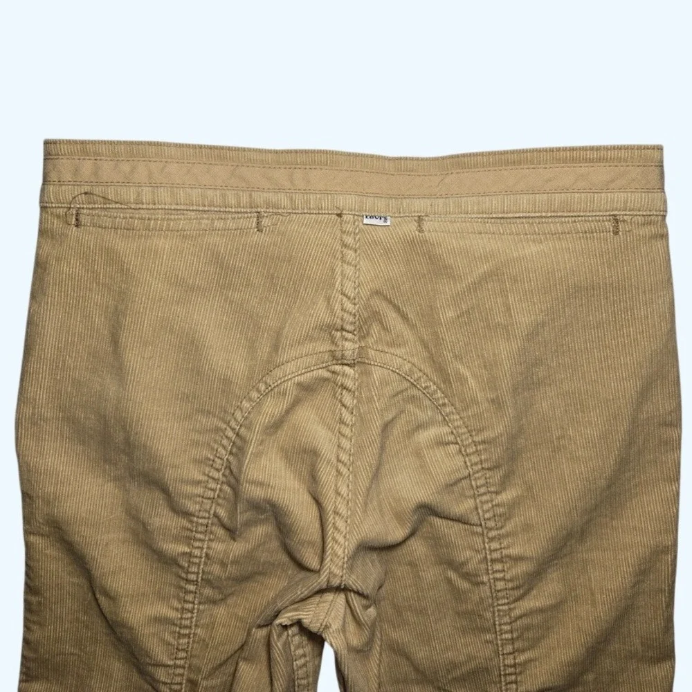 Vintage Levis 625 Tan Corduroy Bell Bottom Flare Pants White Tab 625-1521 30x31